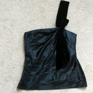 Ann Taylor Silk One Shoulder Top